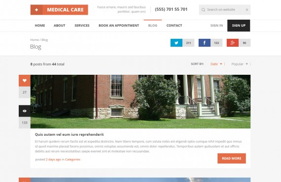 medical care – medical psd template screenshot 16