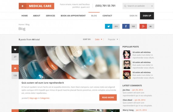 medical care – medical psd template screenshot 4