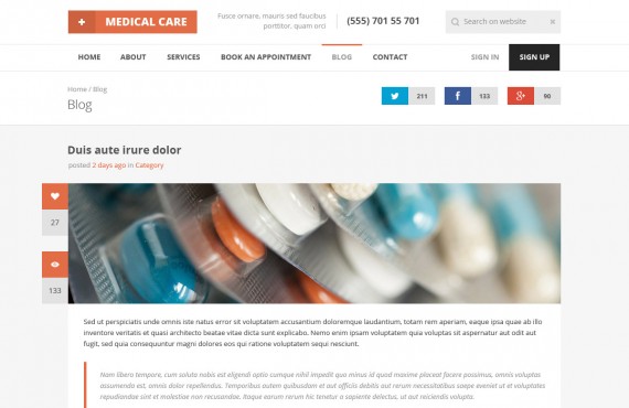 medical care – medical psd template screenshot 5