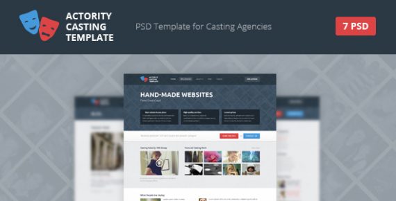 Actority - PSD Template for Casting Agencies