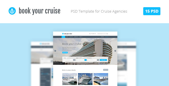 Book Your Cruise - Booking PSD Template