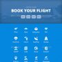 book your flight – vector icons screenshot 1