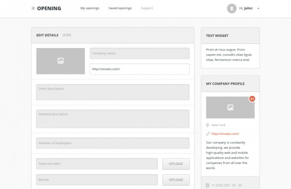 opening – job board html template screenshot 5