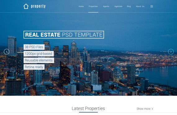 property – real estate psd template screenshot 1
