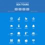 sea tours booking & trips – vector icons screenshot 1