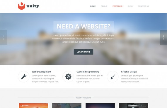 unity – multipurpose wordpress theme screenshot 1