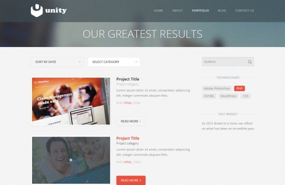 unity – multipurpose wordpress theme screenshot 3