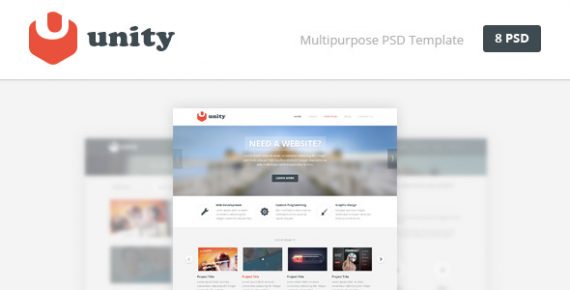 Unity - Multipurpose PSD Template