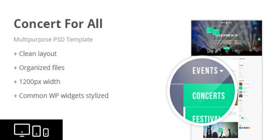 concert for all template wordpress