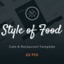 style of food – restaurant & cafe psd template screenshot 1