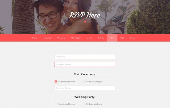 love ceremony – wedding psd template screenshot 7