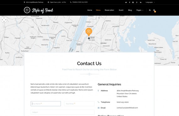 style of food – restaurant & cafe psd template screenshot 4