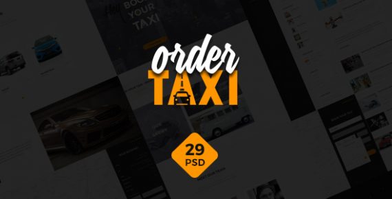 order a taxi website design ui