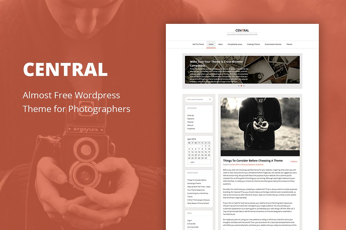 central cheap wordpress theme