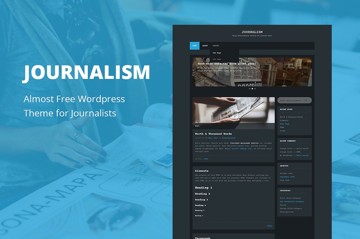 journalism cheap wordpress theme