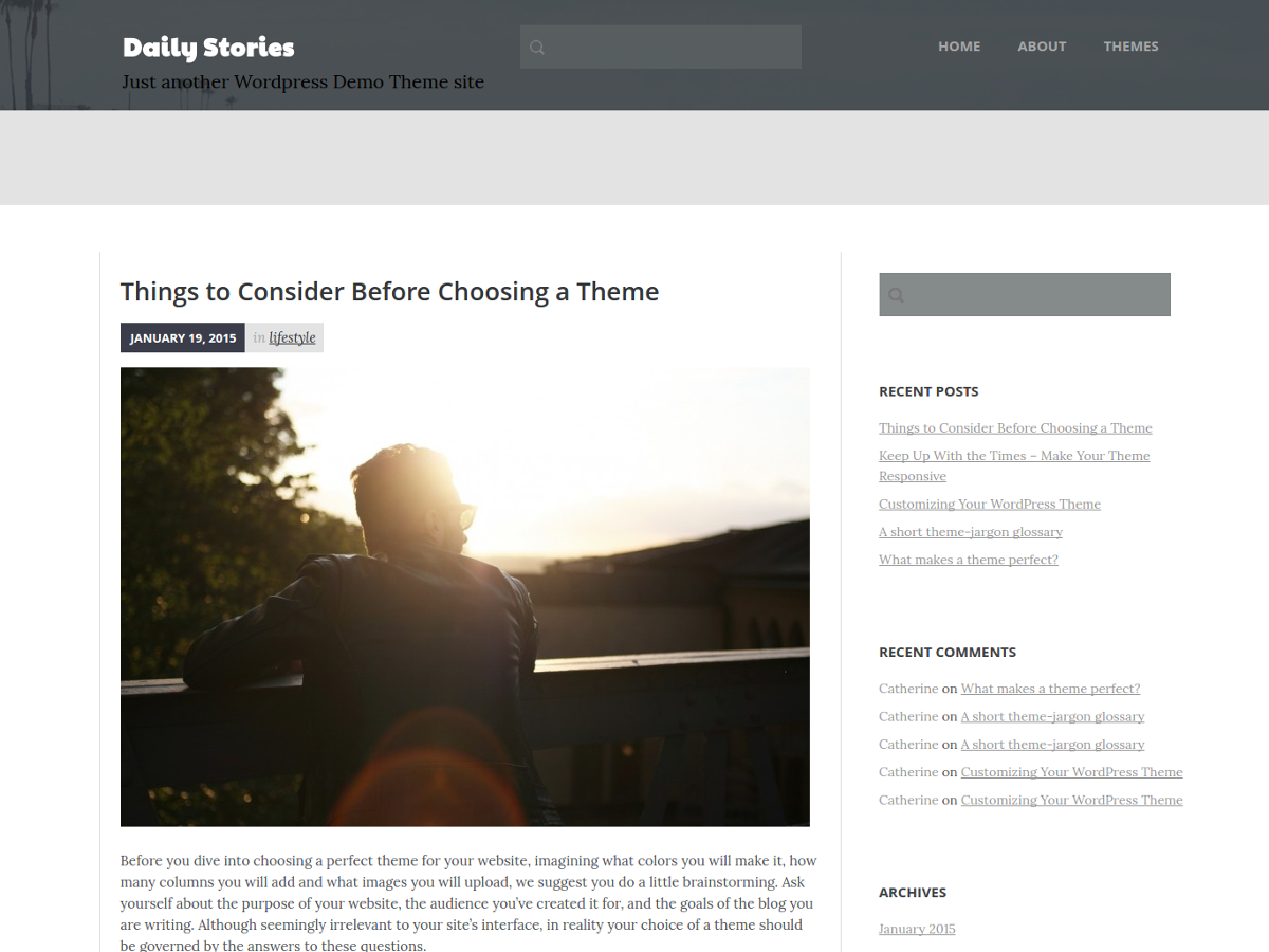 daily stories – wordpress theme screenshot 1