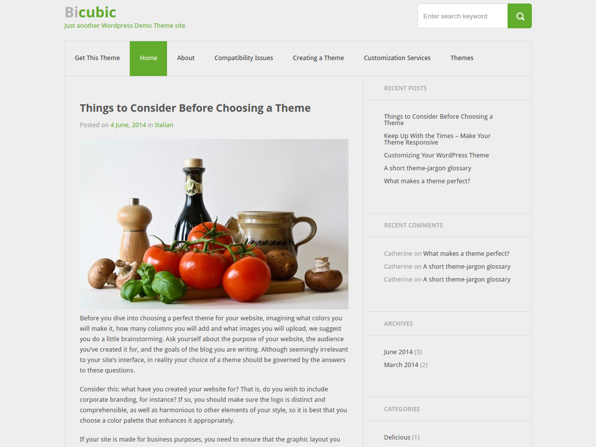 bicubic – cheap wordpress theme screenshot 1