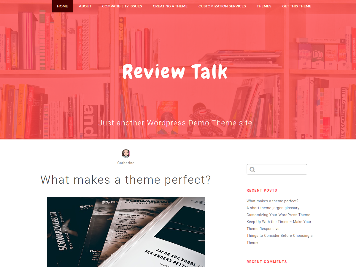review talk – cheap wordpress theme screenshot 1