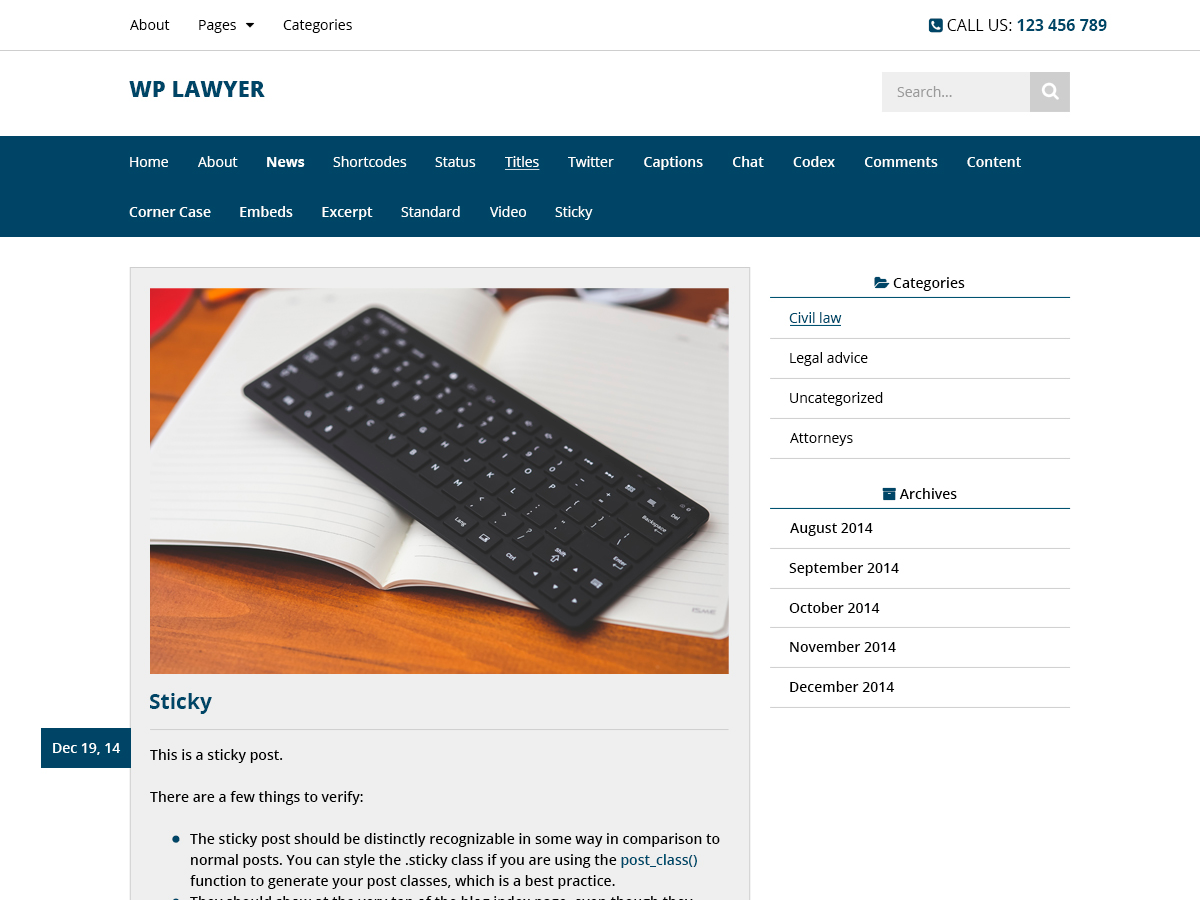 wp lawyer – cheap wordpress theme screenshot 1