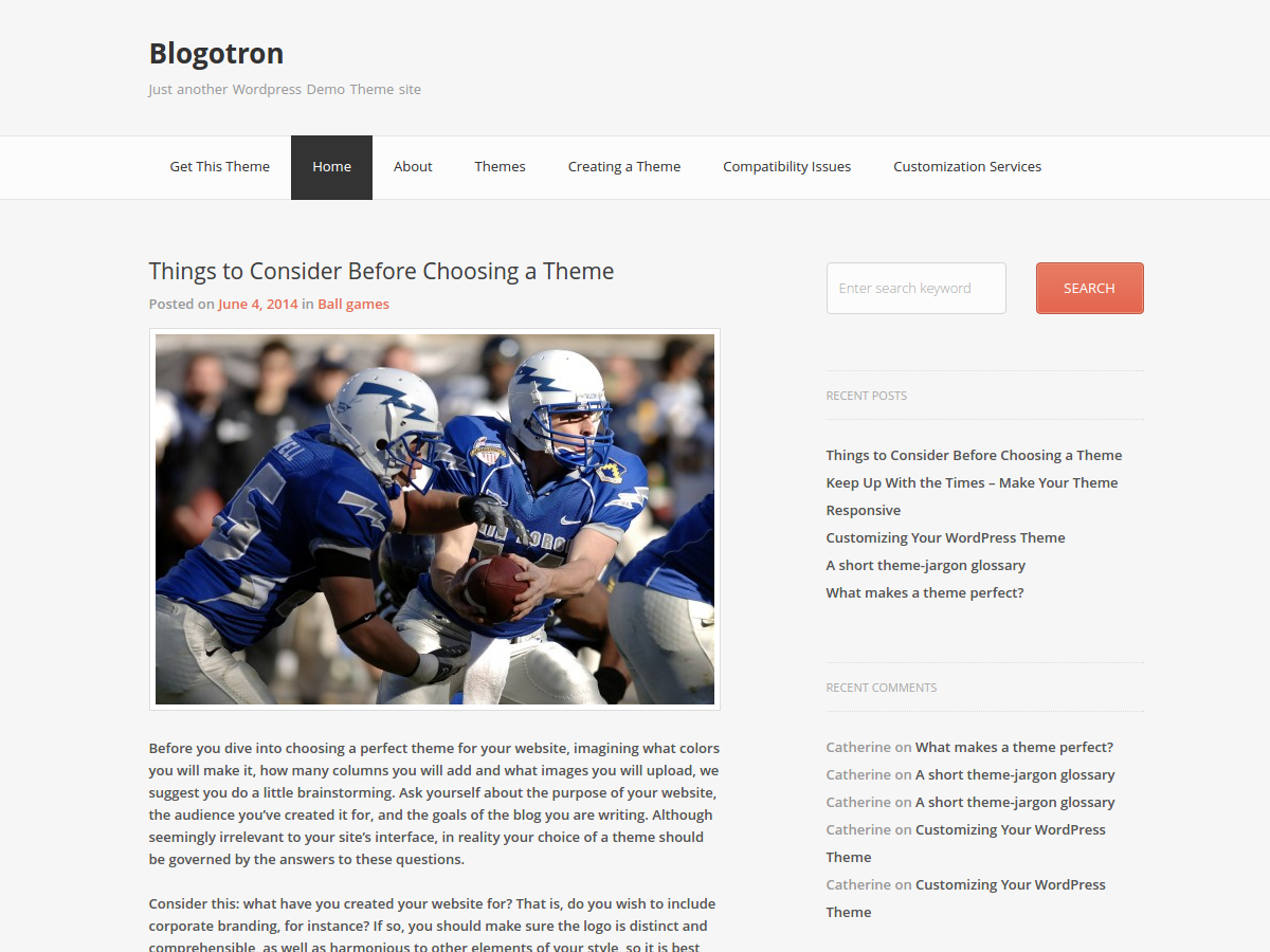 blogotron – cheap wordpress theme screenshot 1