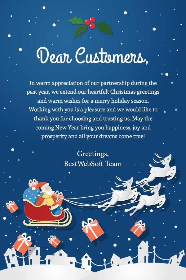 Happy Holidays & Best Wishes from BestWebSoft! — BestWebSoft