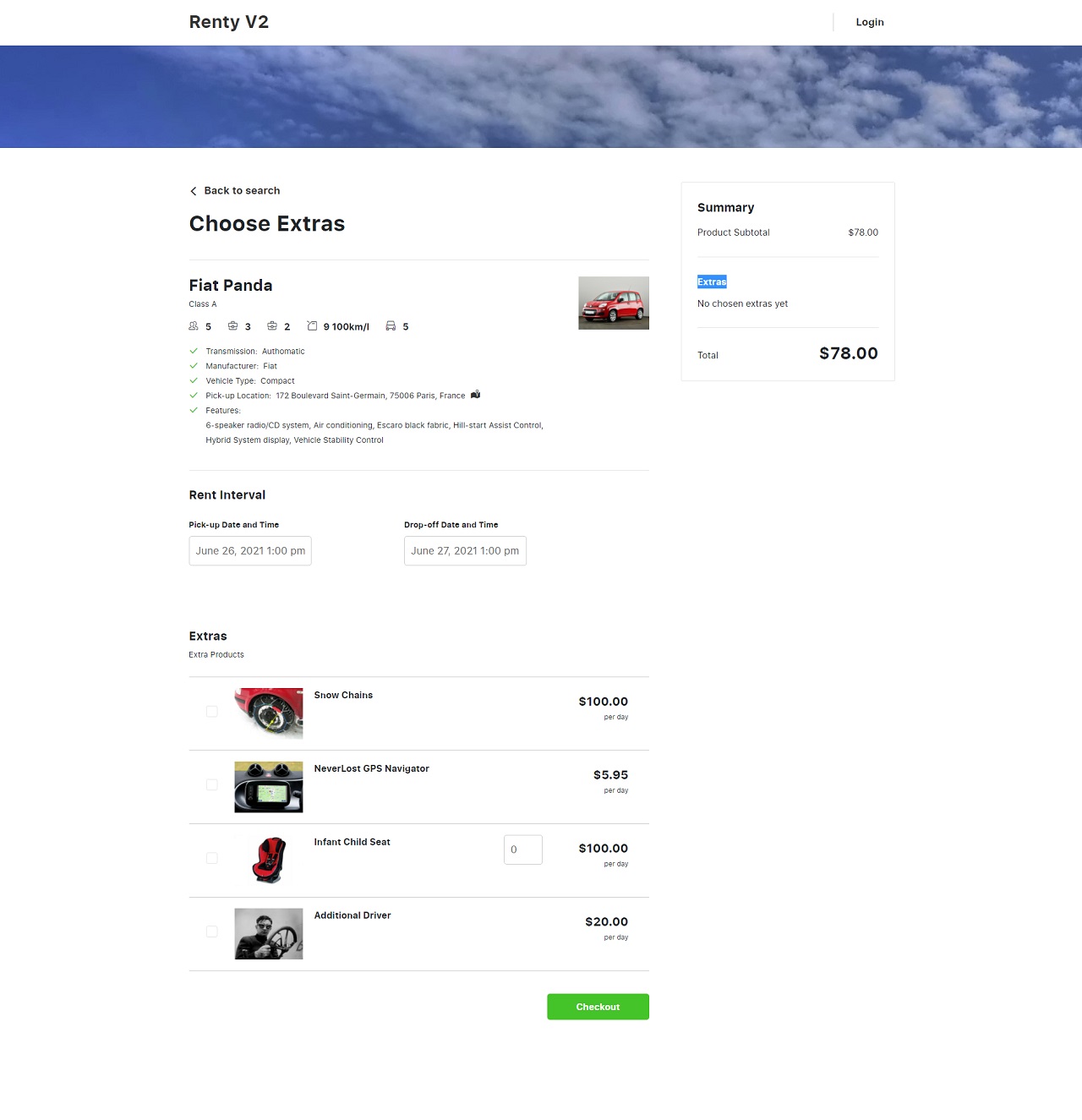 renty v2 – car rental & booking wordpress theme screenshot 4