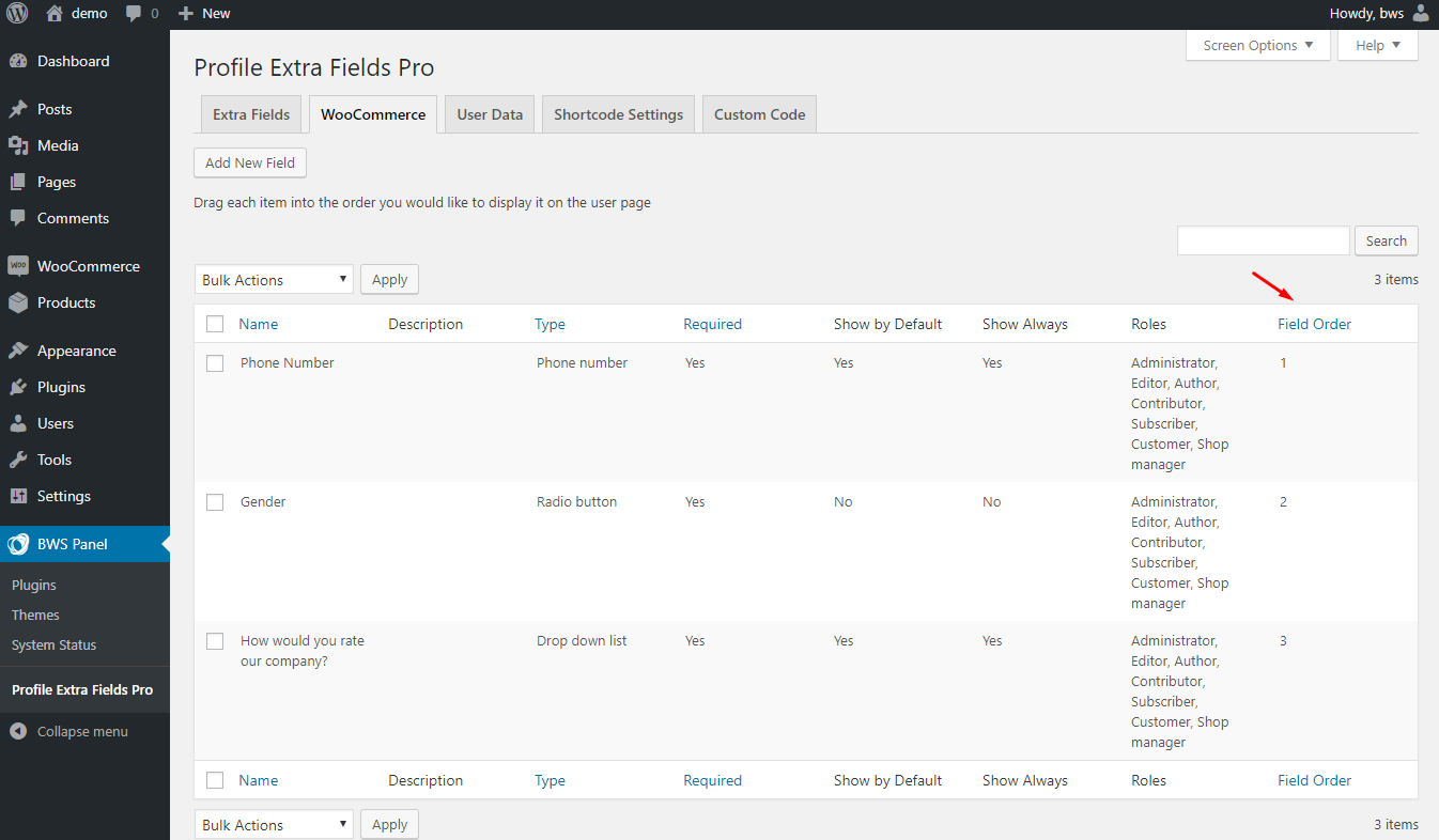 Profile Extra Fields _ User Meta – CJWXVR