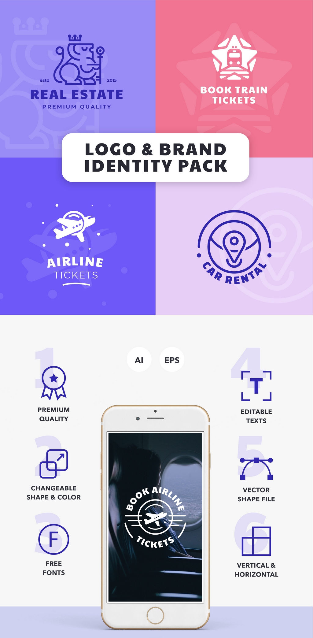 logo & brand identity pack screenshot 1