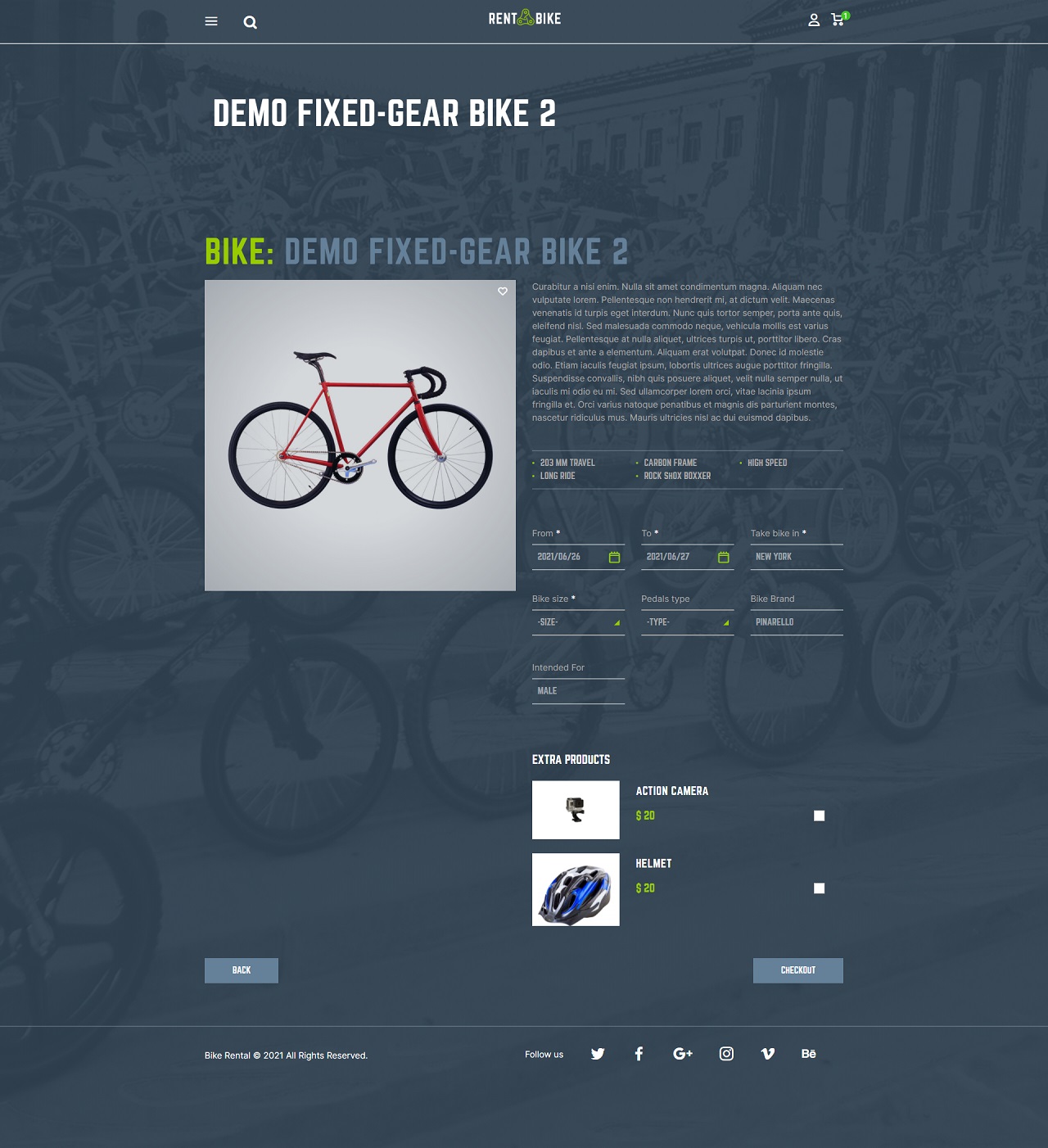 rent a bike – bike rental wordpress theme screenshot 5