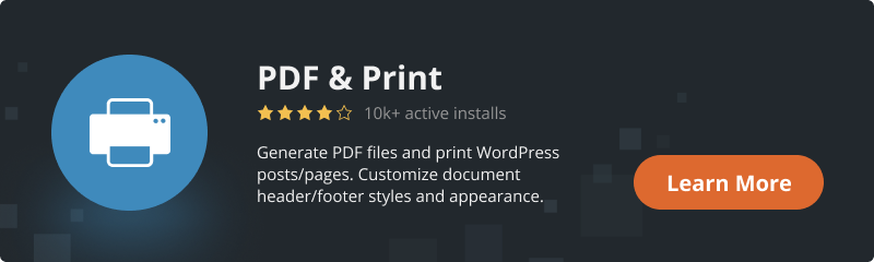 PDF Print plugin