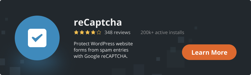 recaptcha wordpress plugin