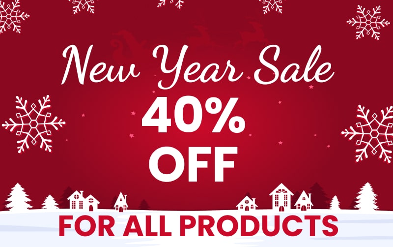 new year sale 40% off