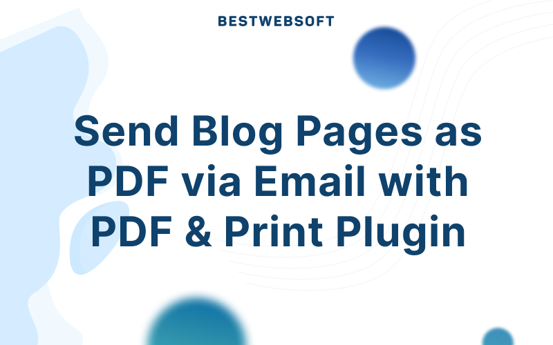 Send Blog Pages as PDF via Email with PDF & Print Plugin