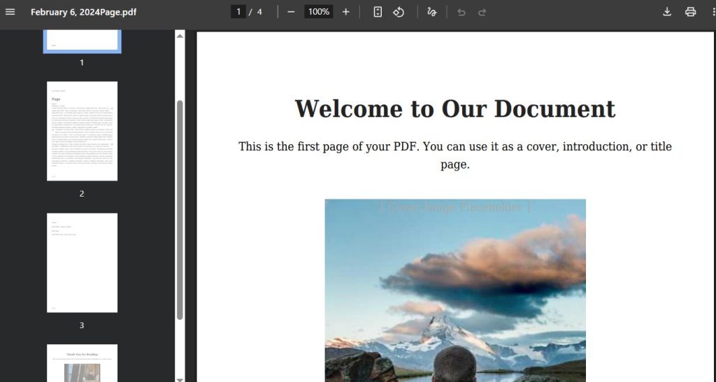 cover page pdf wordpress example