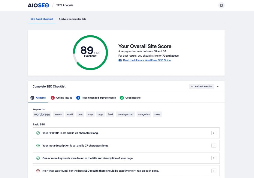 wordpress seo settings