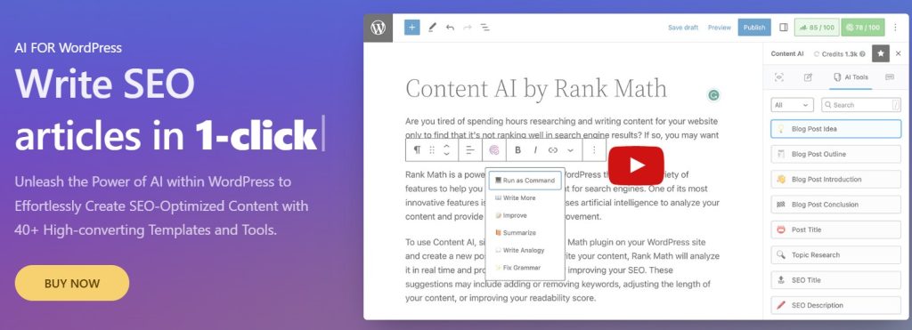 Rank Math Content AI