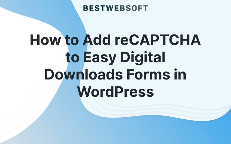 reCaptcha for Easy Digital Downloads