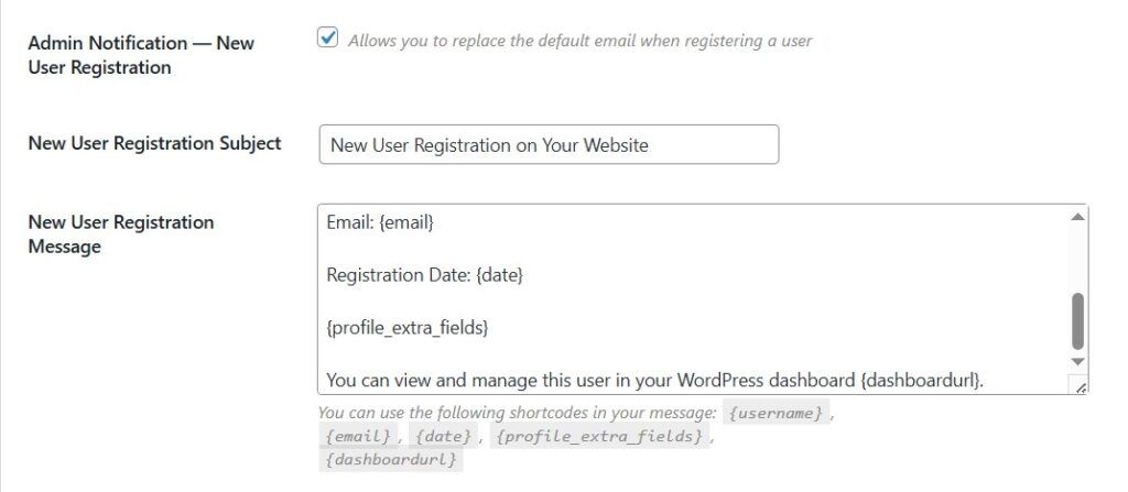 New User Registration