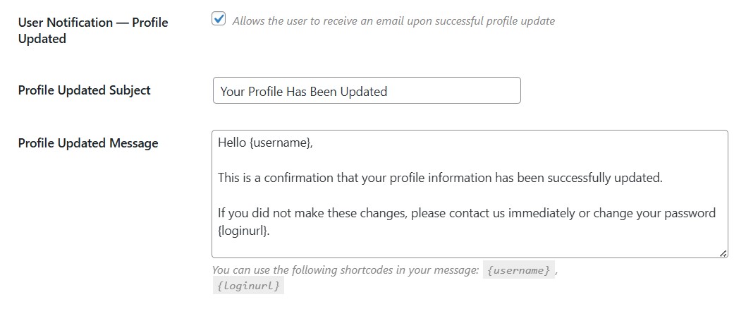User Registration & Profile Email Notifications in WordPress