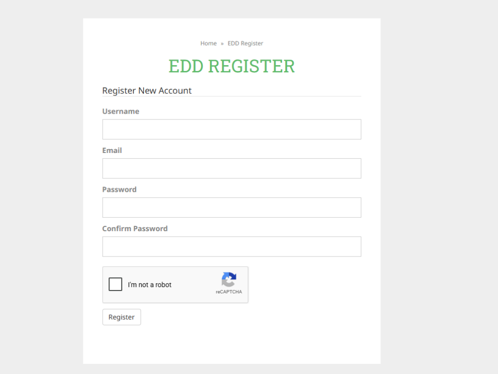 recaptcha for Easy Digital Downloads register